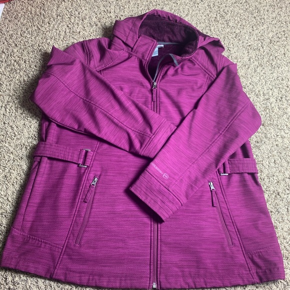 plus size purple coat